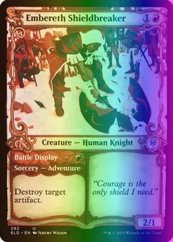 MTG Embereth Shieldbreaker (292/537) Throne of Eldraine LP FOIL - Image 1