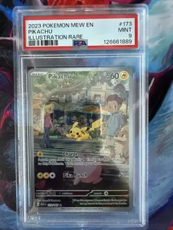 Pokemon Pikachu TCG 173/165 AR Scarlet & Violet 151 PSA 9 - Image 1