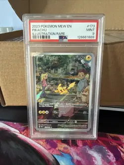Pokemon Pikachu TCG 173/165 AR Scarlet & Violet 151 PSA 9 - Image 3