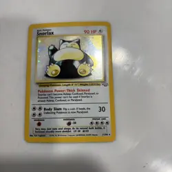 Pokemon Snorlax 1999 Vintage Sleeping Pokemon Holo 11/64 Nice Rare Card - Image 1
