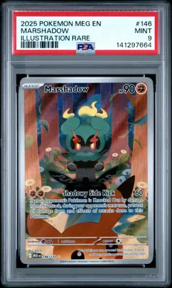 Pokemon TCG Marshadow Mega Evolution Illustration Rare Card 146/132 PSA Mint 9 - Image 1