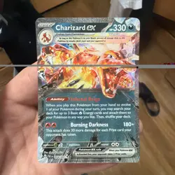 Pokemon TCG Charizard EX Holo Double Rare Card SV Paldean Fates 054/091 - Image 1