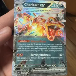 Pokemon TCG Charizard EX Holo Double Rare Card SV Paldean Fates 054/091 - Image 5