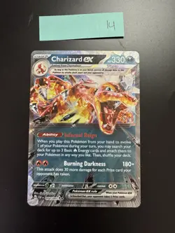 Charizard EX 054/091 Paldean Fates Holo Double Rare Pokemon Card NM - Image 2