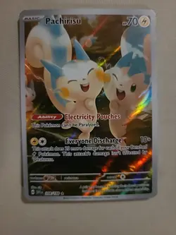 2023 Pokemon Scarlet & Violet Pachirisu 208/198 Holo IR Illustration Rare NM - Image 1
