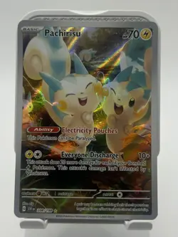 Pachirisu 208/198 - Scarlet & Violet Base Set Illustration Rare - Pokemon - NM/M - Image 1