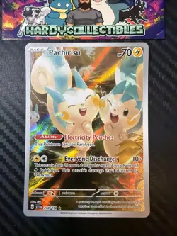 Pokemon Card Pachirisu 208/198 Illustration Scarlet & Violet Base Holo Rare NM - Image 1