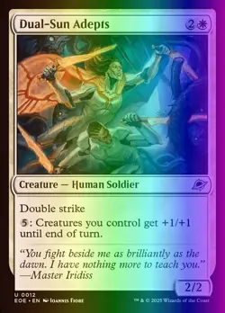 MTG Magic the Gathering Dual-Sun Adepts (12/426) Edge of Eternities NM FOIL - Image 1