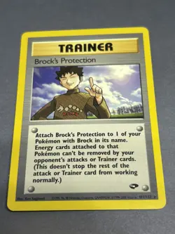 Vintage Pokemon TCG Brock's Protection 101/132 Gym Challenge Unlimited LP - Image 3