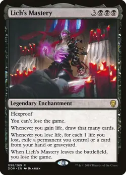 MTG Magic the Gathering Lich's Mastery (98/296) Dominaria MP - Image 1