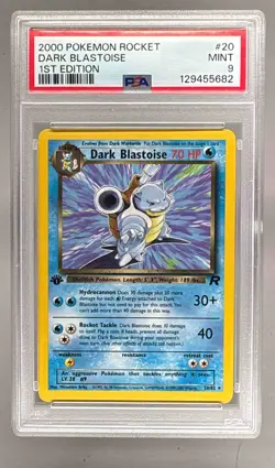 2000 Pokemon Team Rocket 1st Edition 20 Dark Blastoise PSA 9 129455682 - Image 1