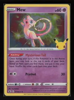 Mew 011/025 Holo Rare Celebrations Pokemon Near Mint - 001 - Image 1