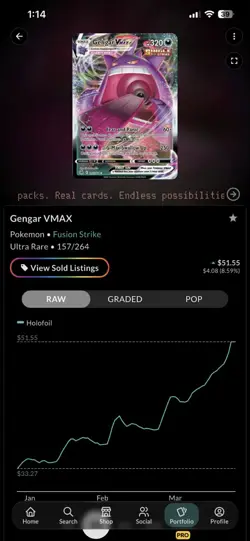 Gengar Vmax 157/264 Ultra Rare 2021 Pokemon TCG Sword & Shield Fusion Strike NM - Image 3