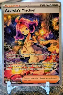 Pokemon TCG Acerola's Mischief 183/132 SIR Mega Evolution Base Set NM/M - Image 1