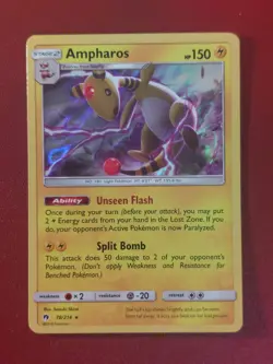 Ampharos 78/214 Holo Rare Lost Thunder Pokemon Holo Near Mint - Image 2