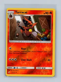 Torracat 21/181 Uncommon Team Up Pokemon Reverse Holo Lightly Played - Image 1