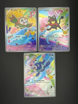 Pokemon TCG First Partner Illustration Collection Alola: Rowlet, Litten, Popplio - Image 1