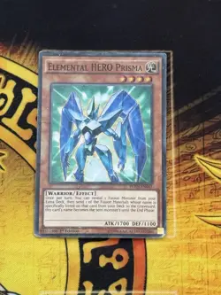 YuGiOh Elemental HERO Prisma Super Rare 1st Edition FUEN-EN047 DAMAGED - Image 1