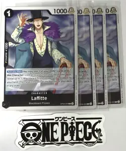 4x One Piece OP09-095 R Laffitte - Foil - English - Play Set - TCG - NM/M - Image 1