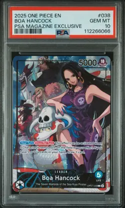 2025 One Piece PSA Magazine Exclusive Promo # 038 Boa Hancock PSA 10 GEM MINT! - Image 1