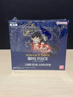 ONE PIECE TCG ROMANCE DAWN OP-01 FACTORY SEALED 24 PACK BOOSTER BOX BLUE BOTTOM - Image 1