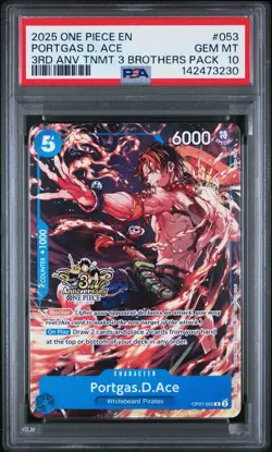 PSA 10 - Luffy Sabo Ace - One Piece 3rd Anniversary Tournament 3 Brothers Pack - Image 4