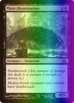 MTG Magic the Gathering Maze Abomination (26/172) Dragon's Maze LP FOIL - Image 1