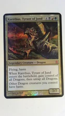 Oversized - Karrthus, Tyrant of Jund Foil English Mtg Card Magic Commander Jumbo - Image 1