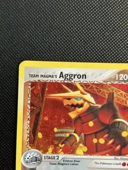 Team Magma’s Aggron 7/95 Holo Rare EX Team Magma vs Team Aqua Pokemon Card LP - Image 4