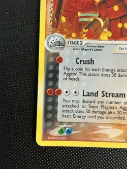 Team Magma’s Aggron 7/95 Holo Rare EX Team Magma vs Team Aqua Pokemon Card LP - Image 5