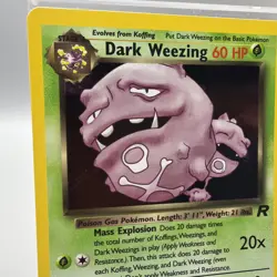 Dark Weezing Holo Rare 14/82 – Team Rocket Set – Vintage Pokemon Card NM - Image 2
