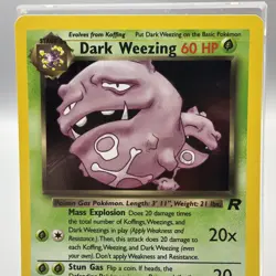 Dark Weezing Holo Rare 14/82 – Team Rocket Set – Vintage Pokemon Card NM - Image 3
