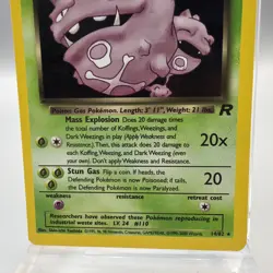 Dark Weezing Holo Rare 14/82 – Team Rocket Set – Vintage Pokemon Card NM - Image 4