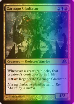 MTG Magic the Gathering Carnage Gladiator (61/172) Dragon's Maze LP FOIL - Image 1