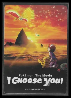 2017 Pokemon The Movie I Choose You! Ash and Pikachu Promo Insert Card NM - Image 3