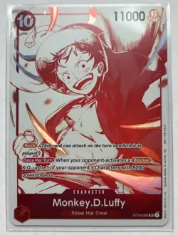 ONE PIECE Card Game TCG / Monkey.D.Luffy ST10-006 V.3 / Promo ENG NM Holo - Image 1