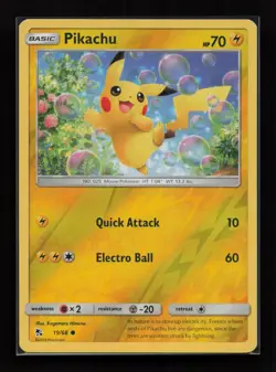 Pikachu 19/68 Common Hidden Fates Pokemon Reverse Holo Near Mint - Image 1