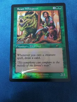 BEAST WHISPERER 30th Anniversary Edition MTG promo foil 2018 stamped Nm - Image 1