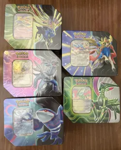 Pokemon TCG Azure Legends 5 Tins, 25 Booster Packs-NEW & Factory Sealed See Pics - Image 1