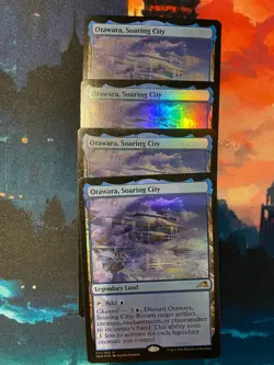 MTG Kamigawa Neon Dynasty Otawara Soaring City Foil x 4 - Image 1