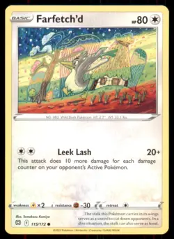 Pokemon – Farfetch’d – 115/172 – Common – Brilliant Stars – NM - Image 1
