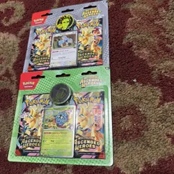Pokemon TCG Ascended Heroes 2-pack Blister Both Variations Lot Erika & Larry! - Image 2