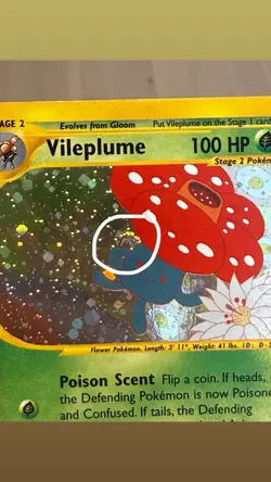 Pokemon TCG Vileplume FART SWIRL H31 Aquapolis Holo - Image 2