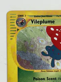 Pokemon TCG Vileplume FART SWIRL H31 Aquapolis Holo - Image 3