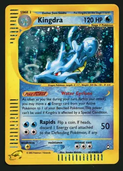 Kingdra MP H14/H32 - 🌀 SWIRL - Holo Aquapolis - Pokemon 2002 - Image 1