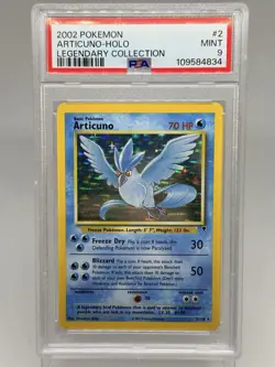 2002 Pokemon Legendary Collection Articuno Holo #2 PSA 9 Mint - Image 1