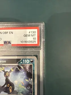 130/197 UMBREON 2023 POKEMON OBF EN-OBSIDIAN FLAMES REVERSE HOLO PSA 10 TCG - Image 5
