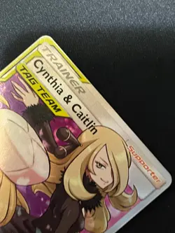 Pokemon TCG Cynthia and Caitlin Full Art Cosmic Eclipse Holo Card 228/236 - Image 4