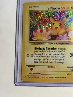 POKEMON TCG BIRTHDAY PIKACHU 24 BLACK STAR PROMO HOLO NM CELEBRATIONS - Image 4
