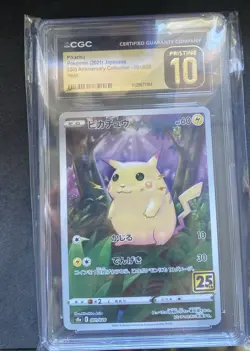 Pokemon Japanese Full Art Holo Pikachu 001/028 CGC 10 PRISTINE 20th Anniversary - Image 1